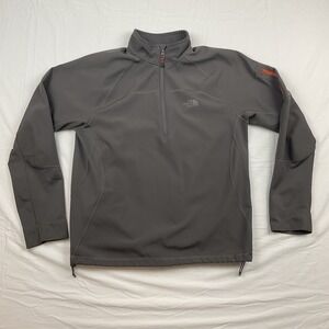 The North‎ Face Gray Quarter Zip Pullover Jacket Mens Large Outdoor Techwear